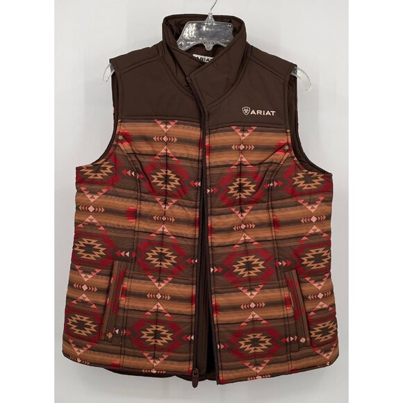 Ariat Jackets & Blazers - Ariat Real Crius Insulated Women's Vest Size XL Aztec Print Sleeveless Zip Front